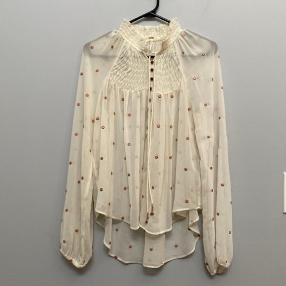 Free People Tops - ❗️SOLD❗️Free People Sheer Blouse Size XS